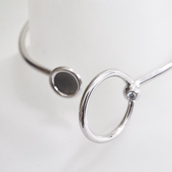 New EDDIE BORGO Celestial Orbit Moon Silver CHOKER - Picture 3 of 8
